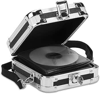 Vaultz Locking CD Case Holder 24 Disc Storage Capacity Portable Black by Vaultz - American Made