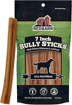 Redbarn Premium Bully Sticks for Dogs 7 Inch 6 Count by Redbarn Pet Products - American Made