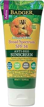 Badger SPF 34 Anti-Bug Sunscreen Cream 2.9 fl oz by Badger - American Made