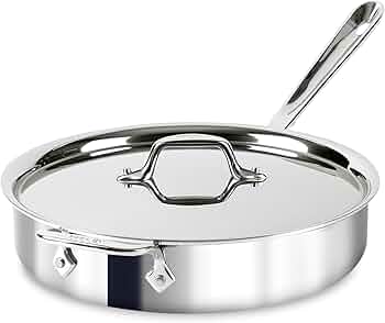 All-Clad D3 3-Ply Stainless Steel Saute Pan 3 Quart with Lid by All-Clad - American Made