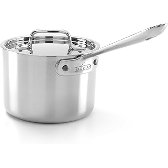 All-Clad D3 3-Ply Stainless Steel Sauce Pan, 2-Quart, with Lid by All-Clad - American Made