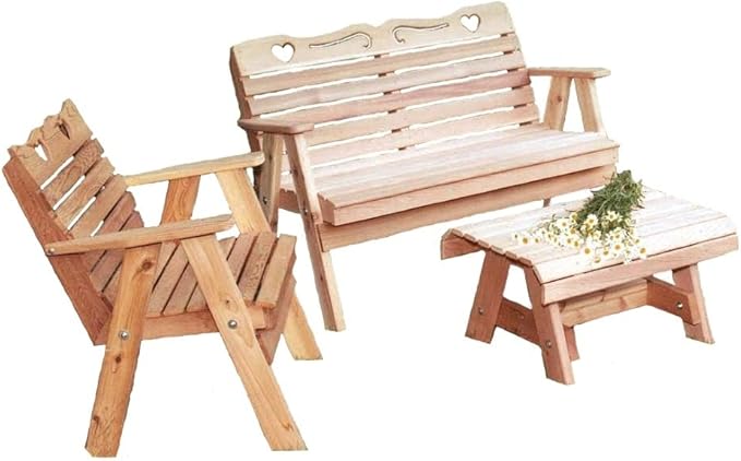 Creekvine Designs Cedar Country Hearts 3-Piece Furniture Collection by Creekvine Designs - American Made