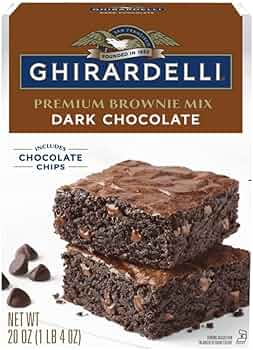 Ghirardelli Dark Chocolate Premium Brownie Mix 20oz by Ghirardelli - American Made