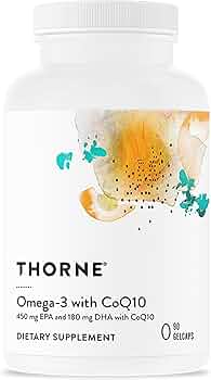 Thorne Omega-3 with CoQ10 Fish Oil 90 Softgels by Thorne Research - American Made