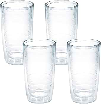 Tervis Clear Insulated Tumbler 16oz 4-Pack