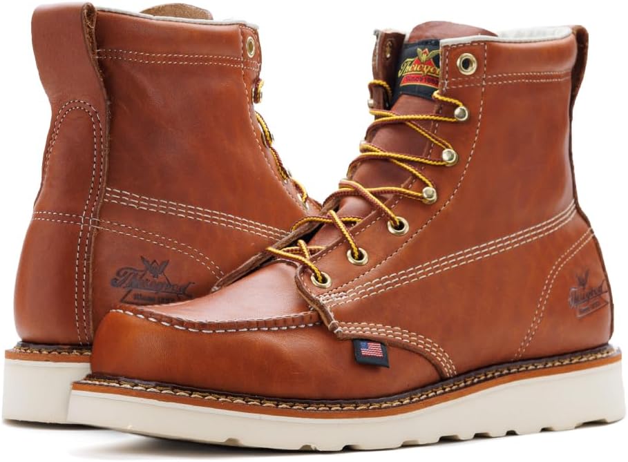 Thorogood American Heritage 6" Steel Toe Work Boot, Moc Toe by Thorogood - American Made