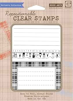Hero Arts Rubber Stamps Oxford Fun Labels Clear Stamp Set by Hero Arts - American Made