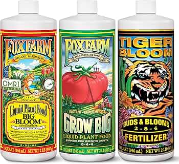 FoxFarm Liquid Nutrient Trio Pack Big Bloom Grow Big Tiger Bloom by FoxFarm - American Made
