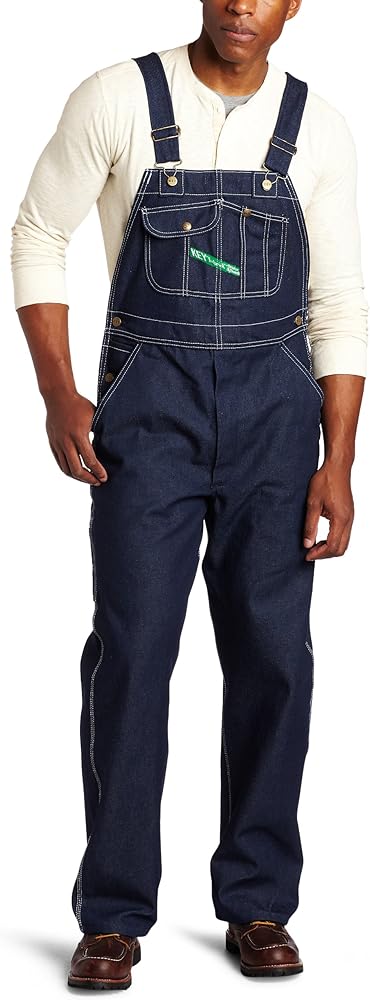 Key Men's Tall Hi-Back Zipper Fly Bib Overall Indigo Denim by Key Industries - American Made