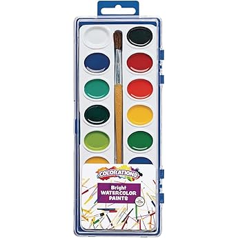 Colorations Best Value Refill Washable Watercolors 8-Color Set of 6 by Colorations - American Made