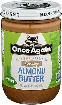 Once Again Organic Creamy Almond Butter 16 oz Roasted by Once Again Nut Butter - American Made