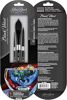 Silver Brush Black Velvet Master Watercolor Brush Set, 3-Piece by Silver Brush Limited - American Made