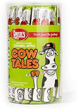 Goetzes Caramel Apple Cow Tales 2.25 Pound Canister by Goetze's Candy - American Made