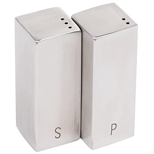 Tablecraft Salt and Pepper Shaker Set Stainless Steel by Tablecraft - American Made