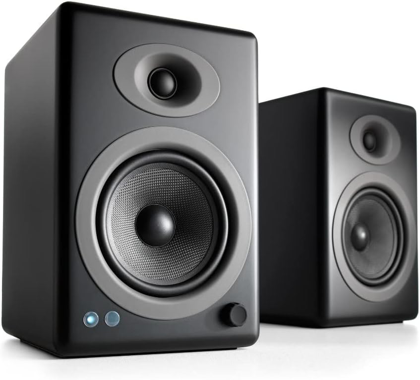 Audioengine A5+ Powered Bookshelf Speakers, 150W High-Fidelity Studio Monitors by Audioengine - American Made