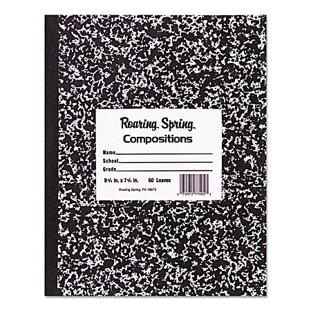 Roaring Spring Composition Notebook Wide Ruled 50 Sheets Made in USA by Roaring Spring Paper Products - American Made