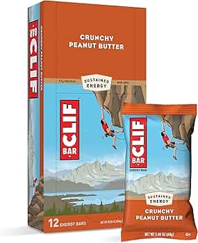 CLIF BAR Energy Bars Crunchy Peanut Butter 12 Count by Clif Bar - American Made