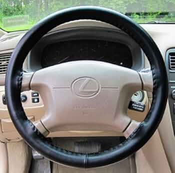 Wheelskins Leather Steering Wheel Cover Black 15.5x4.25 by Wheelskins - American Made