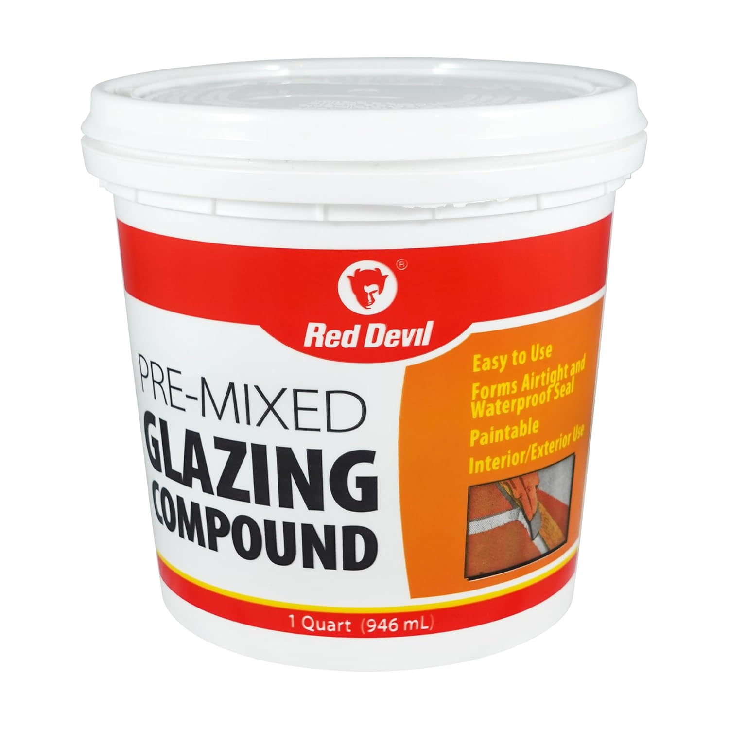 Red Devil 0664 Pre-Mixed Glazing Compound, 1 Quart by Red Devil - American Made