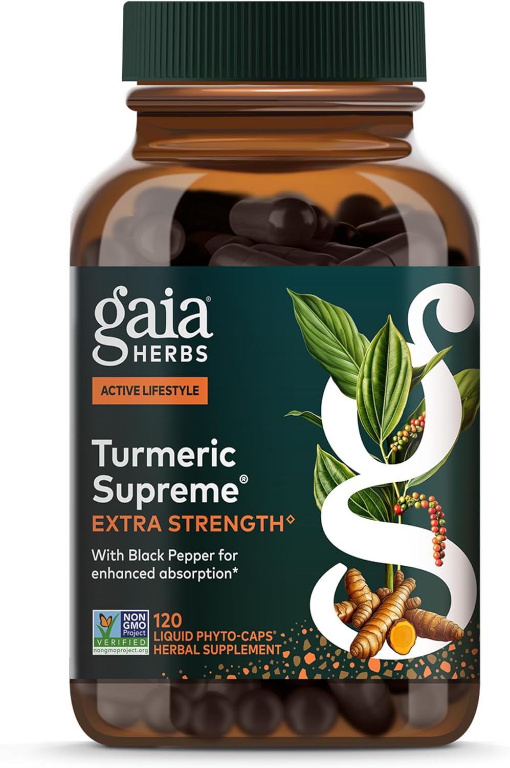 Gaia Herbs Turmeric Supreme Extra Strength 120 Vegan Liquid Phyto-Caps by Gaia Herbs - American Made