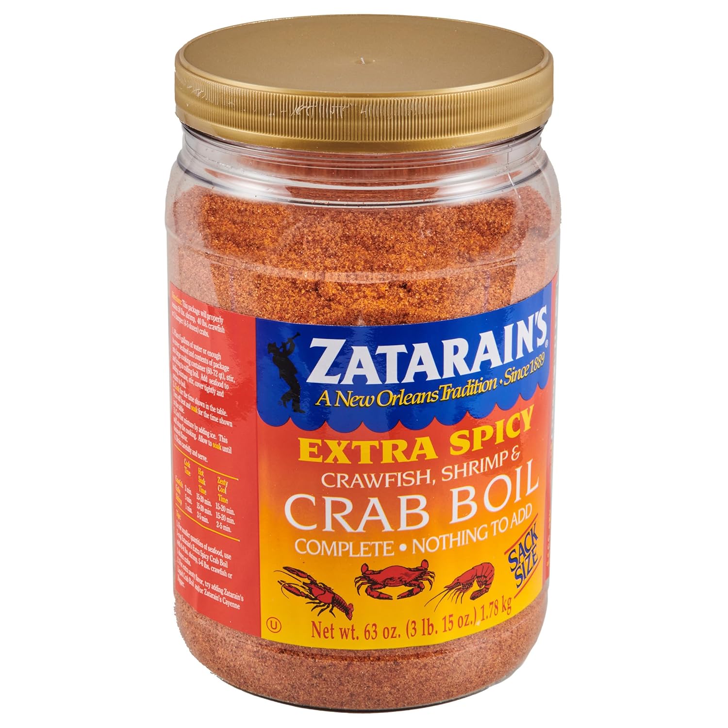 Zatarain's Crawfish Crab and Shrimp Boil 63oz by Zatarain's - American Made