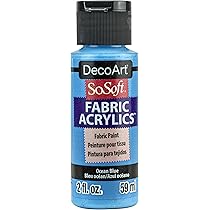 DecoArt SoSoft Fabric Acrylic Paint 2 oz Ocean Blue by DecoArt - American Made