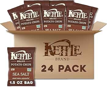 Kettle Brand Sea Salt Potato Chips 1.5oz 24-Pack Single Serve by Kettle Brand - American Made