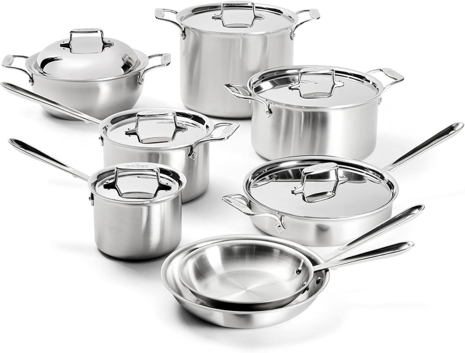 All-Clad D5 Stainless Steel 14-Piece Cookware Set by All-Clad - American Made