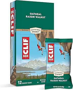 CLIF BAR Energy Bars Oatmeal Raisin Walnut 12 Count by Clif Bar - American Made