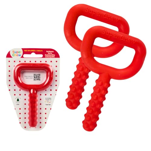 Chewy Tubes Super Chew (2 Pack) – Knobby Closed Loop Oral Motor Chewing Tool for Practicing Biting and Chewing by Chewy Tubes - American Made