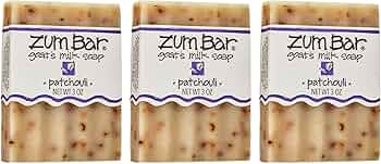 Indigo Wild Zum Bar Goat Milk Soap Patchouli 3-Pack by Indigo Wild - American Made