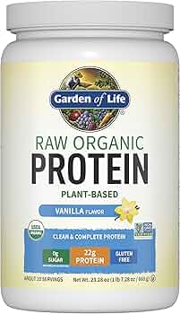 Garden of Life Protein Powder Vegan with BCAA Probiotics Enzymes Vanilla 1.5 lb by Garden of Life - American Made