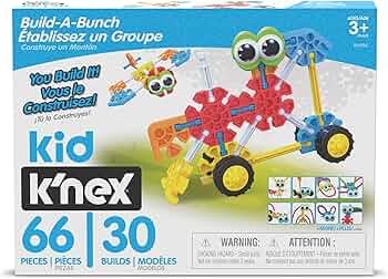 KID K'NEX Build A Bunch Set 66 Pieces Ages 3+ by K'NEX - American Made