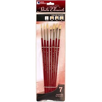 Loew-Cornell Studio Elements Golden Taklon Round Brush Set by Loew-Cornell - American Made