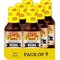 Country Bob's Original Barbecue Sauce Sweet Savory 18 oz Pack of 6 by Country Bob's - American Made