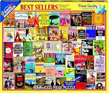 White Mountain Puzzles Best Sellers Vintage Book Covers Collage 1000 Piece by White Mountain Puzzles - American Made
