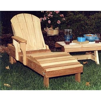 Creekvine Designs Cedar Adirondack Chaise Lounge with Wheels by Creekvine Designs - American Made