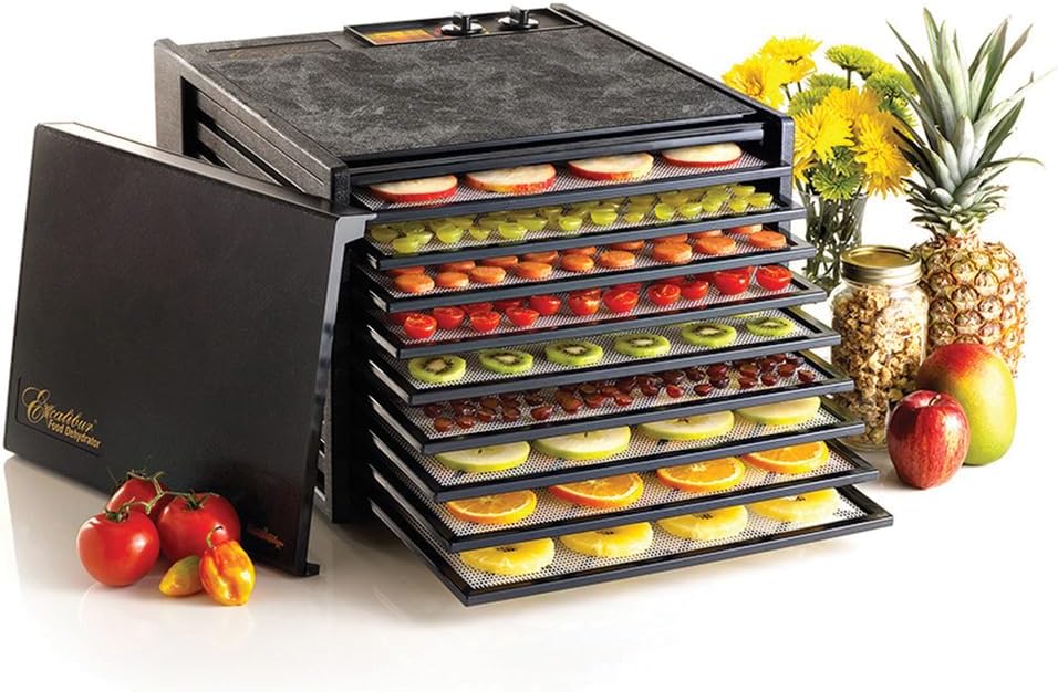 Excalibur Electric Food Dehydrator Machine 9-Tray with 26-Hour Timer by Excalibur Dehydrator - American Made