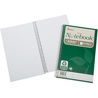 Skilcraft 100% Recycled Spiral Notebooks, College Ruled by Skilcraft - American Made