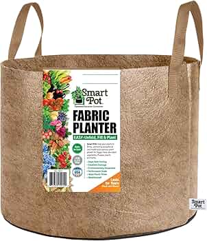 Smart Pots 20-Gallon Soft-Sided Fabric Container, Tan with Handles by Smart Pot - American Made