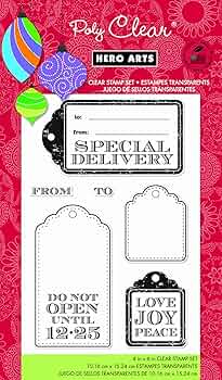 Hero Arts Rubber Stamps Special Delivery Clear Stamp Set by Hero Arts - American Made