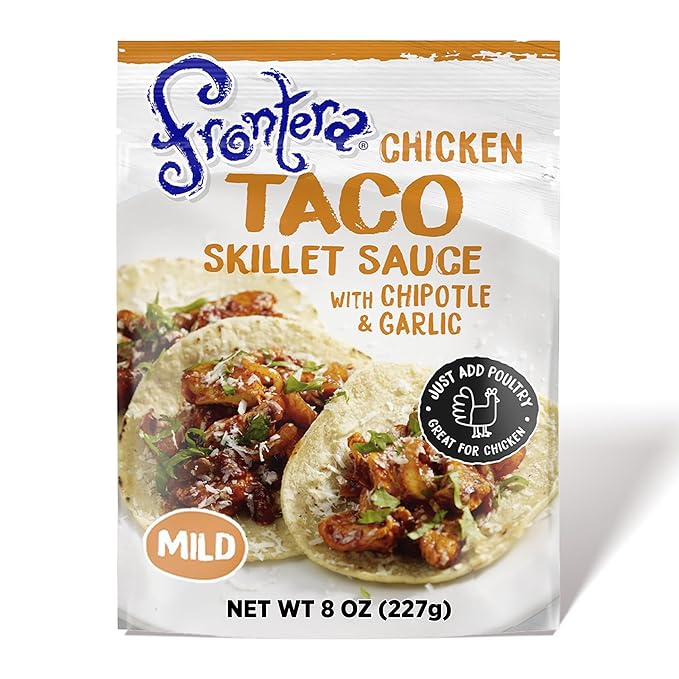 Frontera Mild Chicken Taco Skillet Sauce with Chipotle and Garlic 8 oz by Frontera Foods - American Made