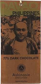 Askinosie Davao Philippine Dark Chocolate Bar 77% 3oz by Askinosie Chocolate - American Made