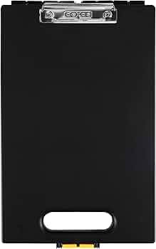 Dexas Clipcase Storage Clipboard with Handle Black by Dexas - American Made