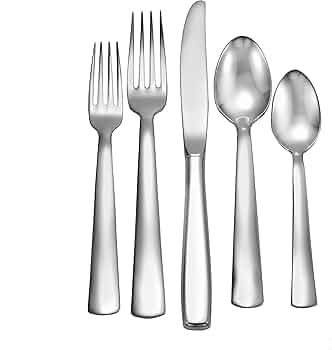 Liberty Tabletop Modern America 45-Piece Flatware Set