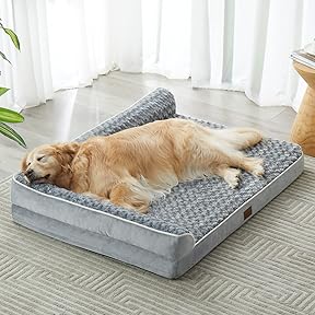 Big Barker Orthopedic Dog Bed with Pillow-Top Headrest by Big Barker - American Made