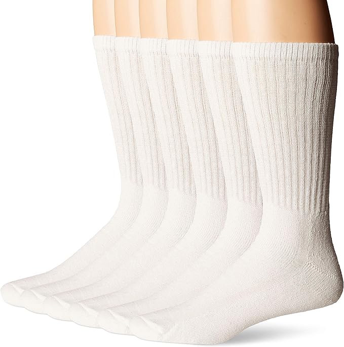 Wigwam Super 60 Crew 6-Pack Socks White by Wigwam - American Made