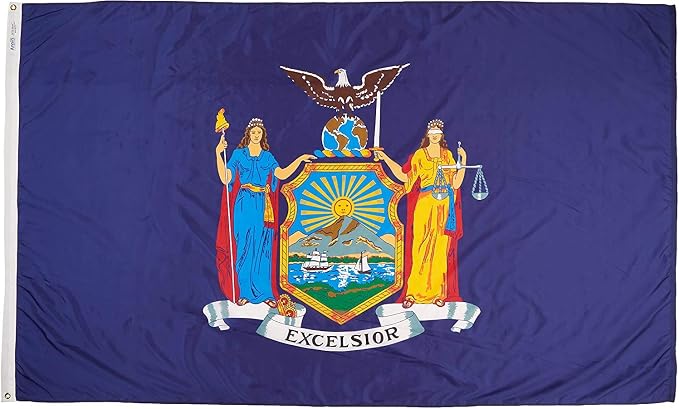 Annin Flagmakers New York State Flag 5x8 Feet (Model 143880) by Annin Flagmakers - American Made