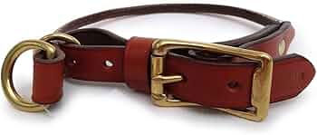 Auburn Leathercrafters Round Combination Dog Collar Tan 1 x 22 Inch by Auburn Leathercrafters - American Made