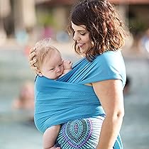 Beachfront Baby Wrap Water and Warm Weather Baby Carrier Caribbean Blue by Beachfront Baby - American Made